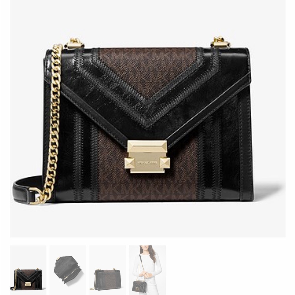 Michael Kors Whitney large logo shoulder bag NWT